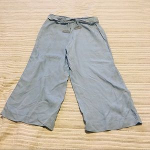 SOLD - Michael Kors Cropped Blue Tie-On Pants
